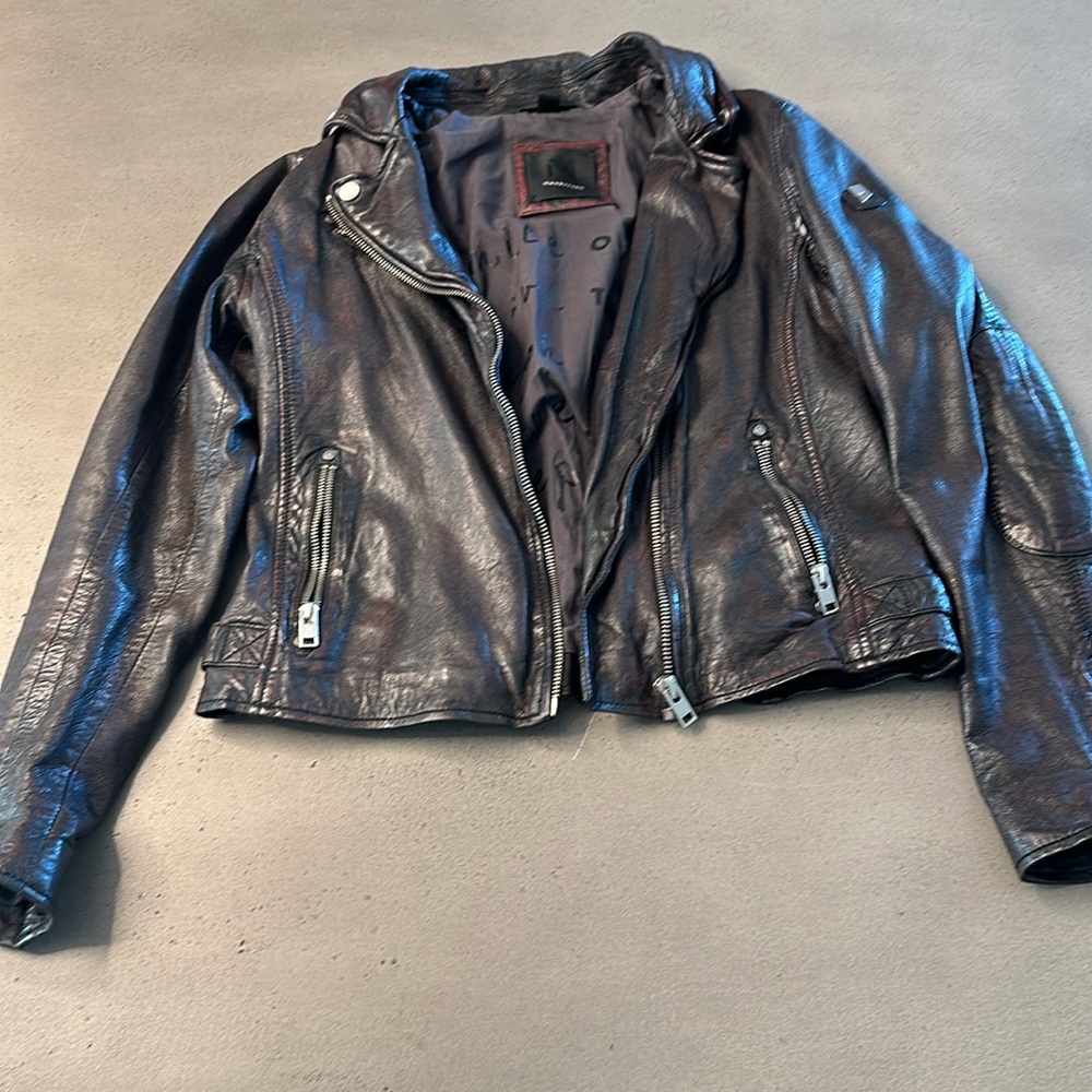 Mauritius Sofia RF Leather Jacket in Oxblood